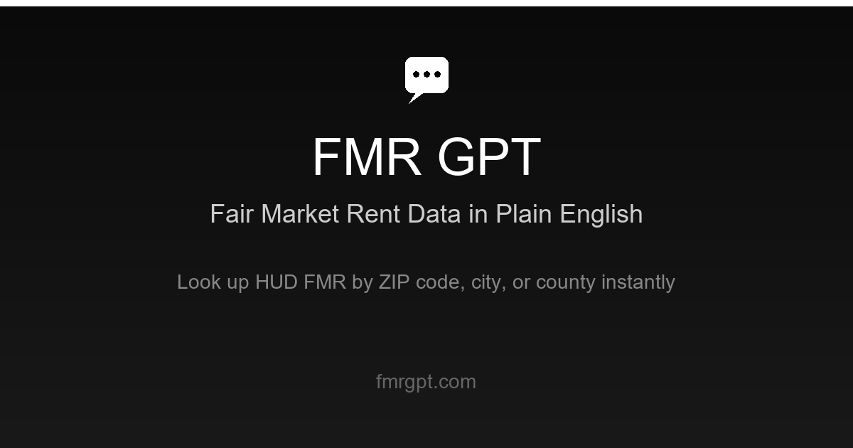 FMR GPT - Fair Market Rent Data in Plain English